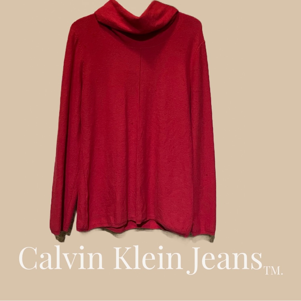 CALVIN KLEIN LONG SLEEVE COWLNECK SWEATER